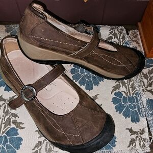 Keen Dark Brown Mary Jane Flats
